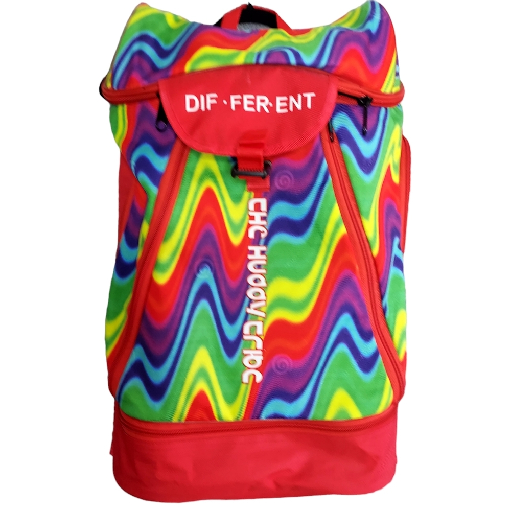 Limited Edition Huddy Tribe Dif•fer•ent Unisex Large Multicolor Wave Backpack